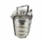 set de 4 caserole rotunde cu un singur capac în stativ din inox cu mâner