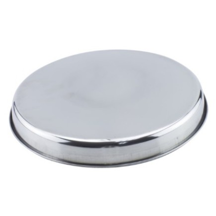 Tavă de servit rotundă din inox, cu margine înălțată, pentru transportul băuturilor în baruri, cafenele și restaurante, 30 cm 