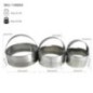 set forme rotunde pentru decupat aluat din inox cu informații despre dimensiuni
