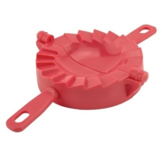 formă pentru aluat de tăscuțe sau ravioli din plastic rotundă pliabilă cu două mânere