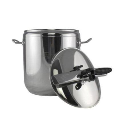 Oală sub presiune din Inox, pentru gătire rapidă cu supapă de siguranță și etanșare perfectă, capacitate mare, cuctă 17L