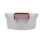 set caserole rotunde din plastic cu capace etanșe cu clipsuri