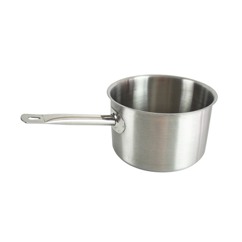 Cratiță profesională adâncă din inox cu un mâner solid, ideală pentru bucătării comerciale și gătit intensiv, 4L