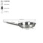 Tigaie profesională din inox premium, bază solidă cu inductie pentru încălzire rapidă si distribuție uniformă a căldurii, 24 cm tigăie din inox cu informații despre greutate capacitate și dimensiuni