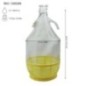 damigeană de 5 L din sticlă cu informații despre capacitate greutate și dimensiuni