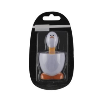suport pentru ou fiert cu linguriță în ambalaj cartonat cu blister de plastic transparent