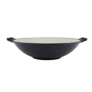 wok asiatic din fontă cu două mânere