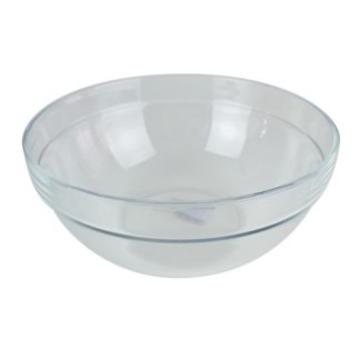 Bol rotund din sticlă potrivit pentru salate, supe, aperitive și deserturi, design elegant și compact, stivuibil, 2.9L