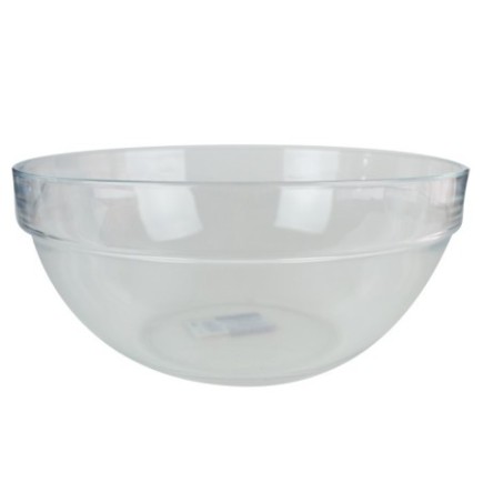 bol rotund din sticlă transparentă cu bordură pentru servit supă la masă