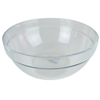 Bol rotund din sticlă potrivit pentru amestecat, gătit, sau servit supe, ciorbe și deserturi, stivuibil, 4.2L