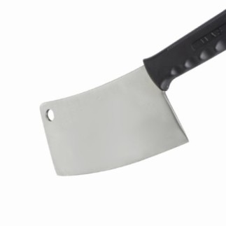 Satâr profesional cu lamă rezistentă din oțel inoxidabil și mâner ebonită, esențial pentru tranșat carne și tocat oase