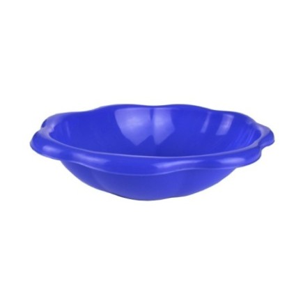 castron oval din plastic albastru pentru servit alimente la masă