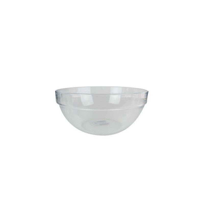 Bol rotund din sticlă potrivit pentru salate, supe, aperitive și deserturi, design elegant și compact, stivuibil, 370 ml