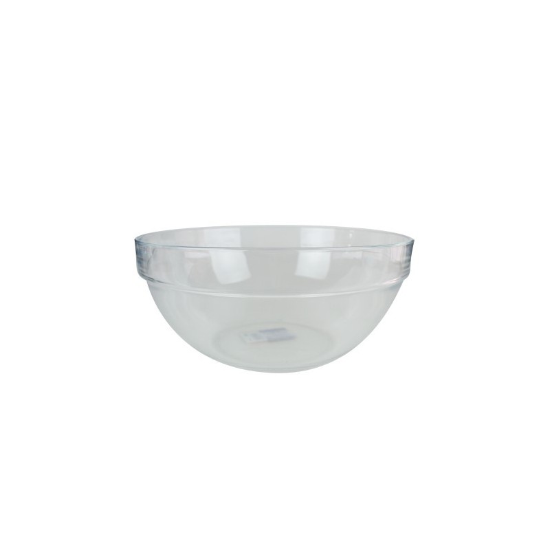 Bol rotund din sticlă potrivit pentru salate, supe, aperitive și deserturi, design elegant și compact, stivuibil, 600 ml