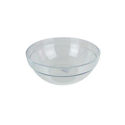 Bol rotund din sticlă potrivit pentru salate, supe, aperitive și deserturi, design elegant și compact, stivuibil, 600 ml