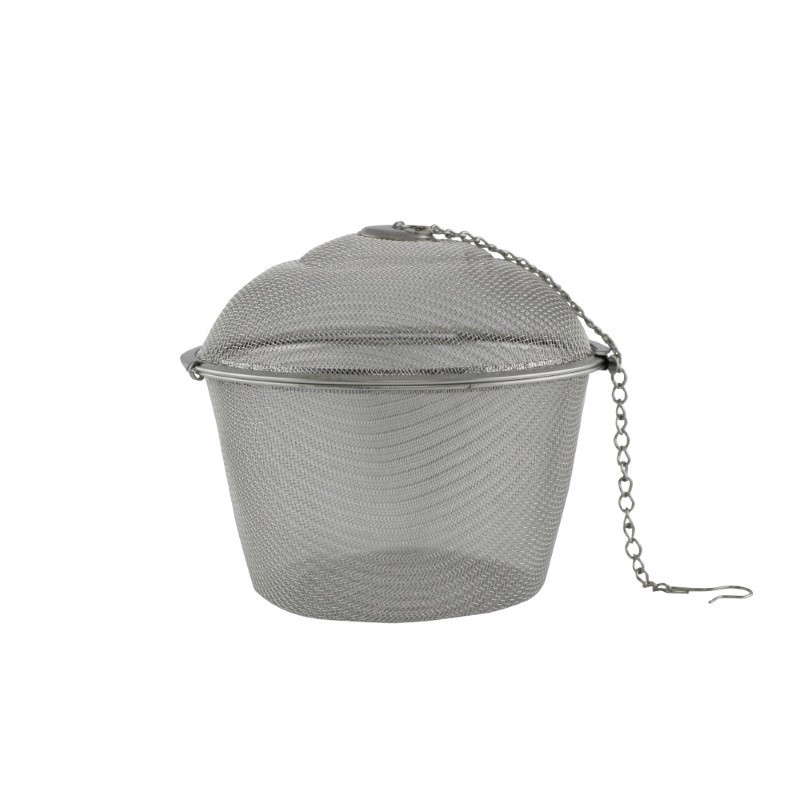 Infuzor condimente și ierburi aromate, cu sită fină, capac și lanț de prindere, ideal pentru gătit și infuzat piper în supă