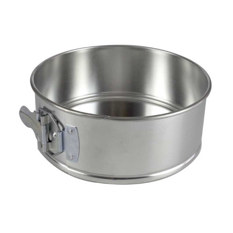 Formă rotundă pentru copt din tablă cositorită cu bază și pereți detașabili pentru eliberarea rapidă și fără efort, 18 cm