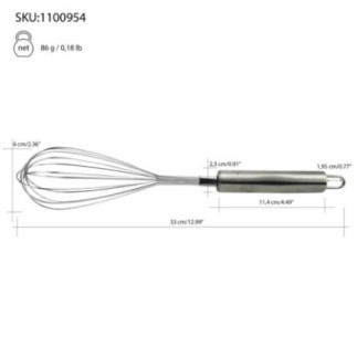 tel clasic din inox cu informații despre dimensiuni și greutate