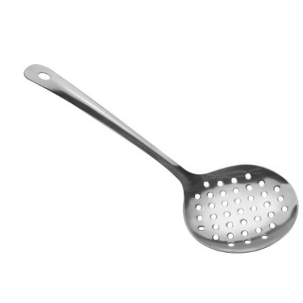 Spumieră pentru scurgerea lichidelor și îndepărtarea spumei de supă, ustensilă de gătit plată din inox cu găuri de scurgere