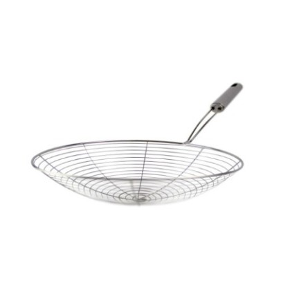 Spumieră pentru alimente prăjite din inox, perfectă pentru scurgerea uleiului din alimente prăjite, gogoși sau cartofi prăjiți