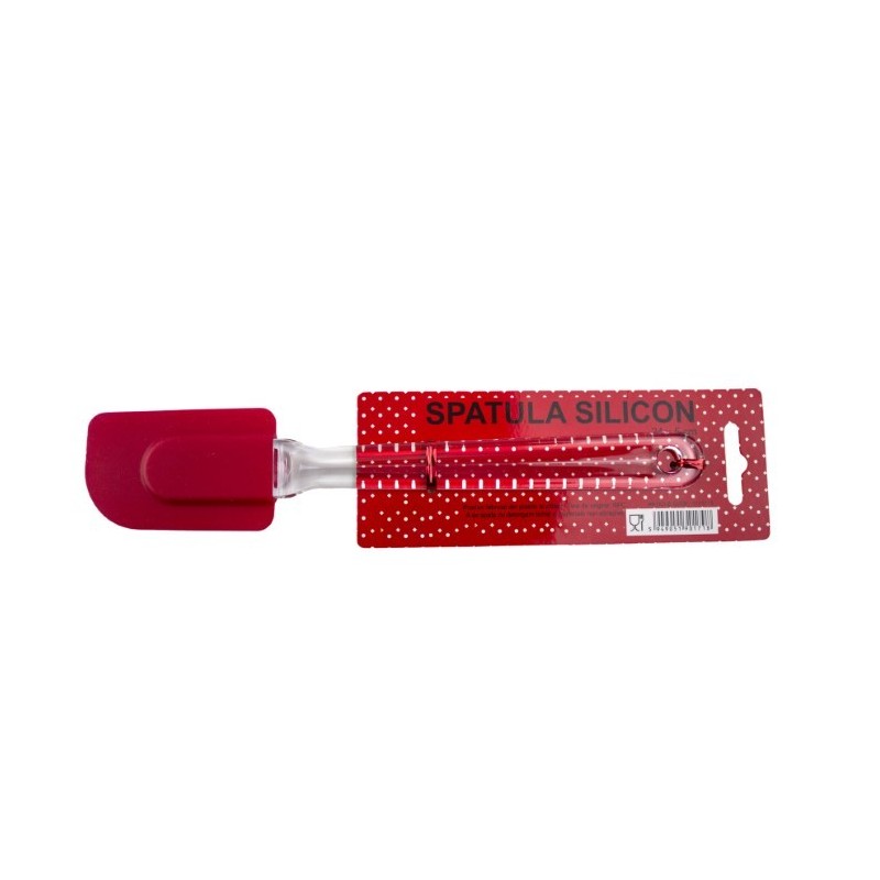 Spatulă de bucătărie pentru întins crema pe torturi, amestecat si glazurat prăjituri, flexibilă din silicon cu mâner transparent