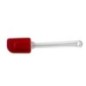 Spatulă de bucătărie pentru întins crema pe torturi, amestecat si glazurat prăjituri, flexibilă din silicon cu mâner transparent spatulă pentru creme și aluaturi cu cap din silicon flexibil roșu și mâner din plastic transparent cu orificiu pentru agățat