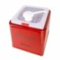 recipient pătrat din plastic roșu cu pompă dozatoare pentru sosuri