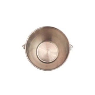 găletușă din inox rotundă cu vedere de sus