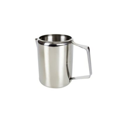 Latieră inox pentru lapte, cu cioc de turnare și mâner, ideală pentru prepararea cafelei, spumarea laptelui și cappuccino 500 ml