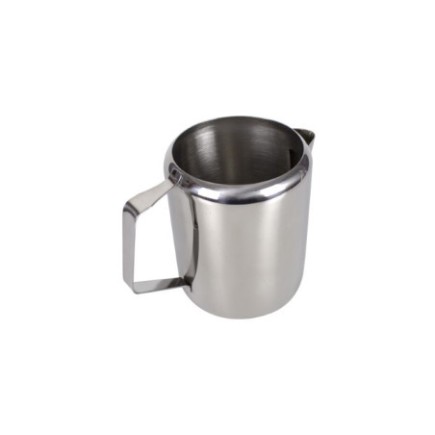 Latieră inox pentru lapte, cu cioc de turnare și mâner, ideală pentru prepararea cafelei, spumarea laptelui și cappuccino 700 ml
