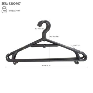 set 5 umerașe din plastic cu informații despre dimensiuni