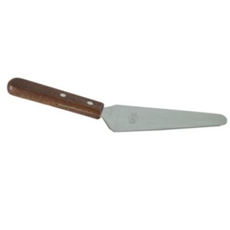 spatulă cu lamă din inox și mâner din lemn pentru servit felii de tort