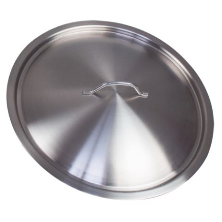 capac inox profesional ușor înclinat cu finisaj lucios mâner central și bordură