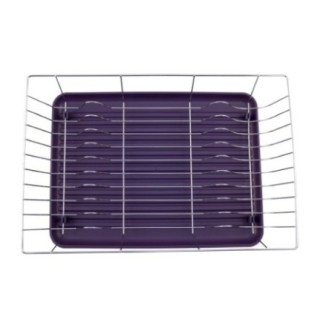 suport de vase metalic cu tavă din plastic și informații despre dimensiuni și ambalaj