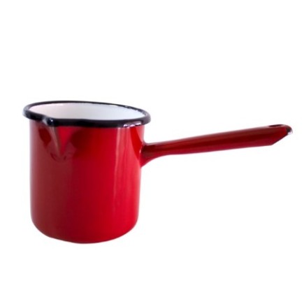 Ibric emailat, cu interior gradat și mâner confortabil, perfect pentru încălzirea apei, prepararea ceaiului și cafelei, 600 ml