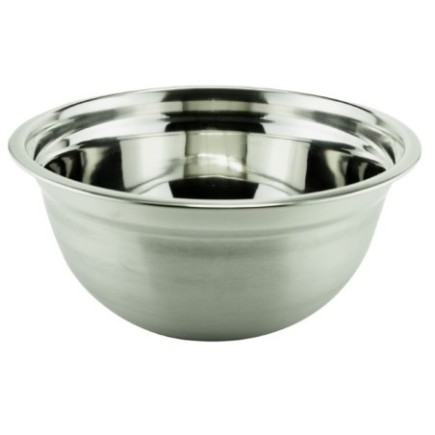 bol rotund din oțel inoxidabil de 24 cm cu bordură pentru amestecat alimente în bucătărie