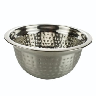 bol inox rotund pentru bucătărie cu model ciocănit