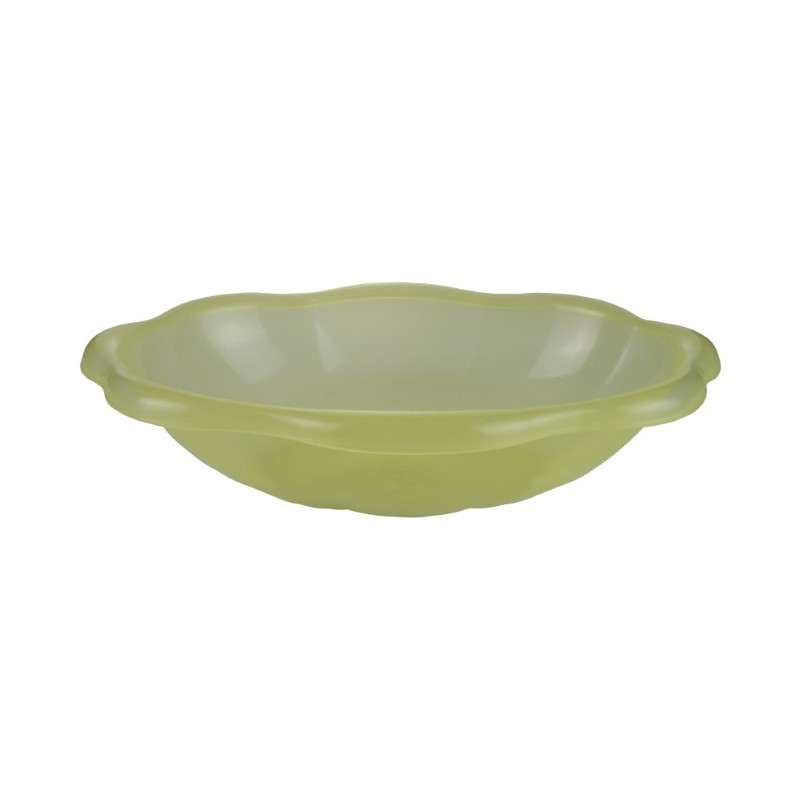 Castron oval din plastic rezistent ideal pentru servirea salatelor, pastelor sau a fructelor, compatibil cuptor cu microunde, 2L