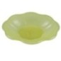 bol oval din plastic verde cu margini ondulate pentru servit la masă sau pregătit în bucătărie