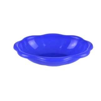 bol oval de bucătărie din plastic cu margini ondulate albastru din plastic
