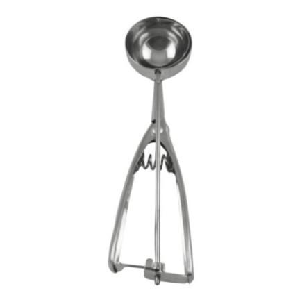 lingură specială din inox pentru cupe de înghețată cu mâner cu arc