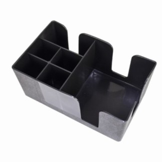 organizator de bar compartimentat din plastic negru