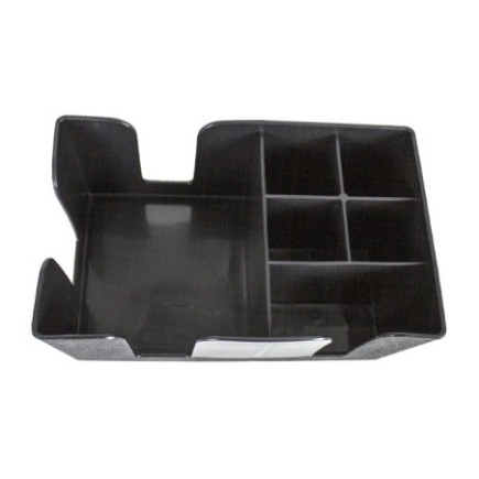 Organizator cu 6 compartimente pentru accesorii esențiale de bar, ustensile, paie, șervețele și umbreluțe, Bar caddy din plastic