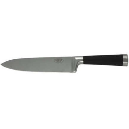 cuțit bucătar cu lamă solidă din inox și mâner rezistent negru