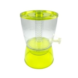Dozator băuturi din plastic, verde, cu robinet și rezervor, pentru servit limonadă, sucuri și cocktailuri la petreceri, 6 L