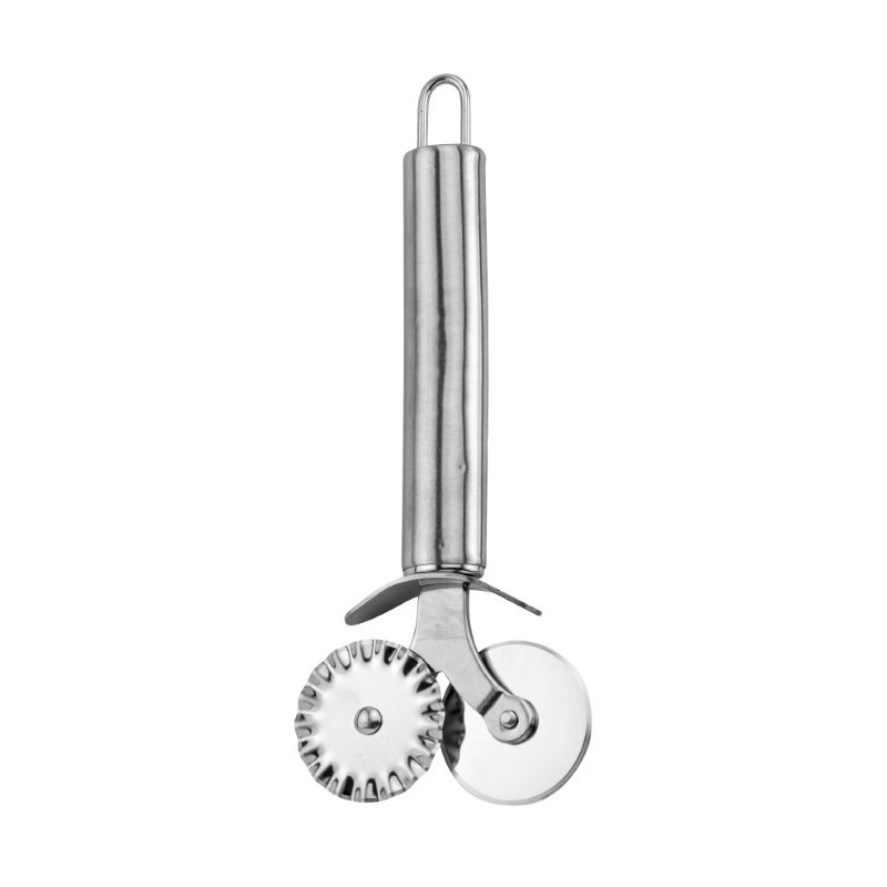 Feliator de aluat, inox, cu două roți de tăiere, accesoriu esențial în bucătărie pentru produse de patiserie, brutărie sau pizza
