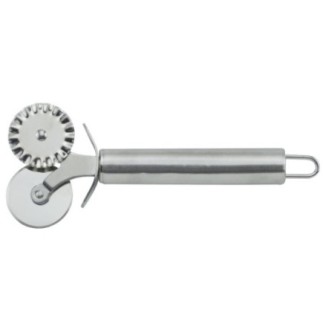 feliator pentru aluat cu un mâner din inox și două roți pentru tăiat