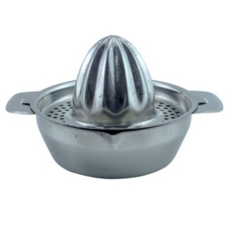 storcător de citrice din inox cu două mânere filtru și recipient de colectare a sucului