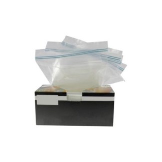 set de pungi transparente cu închidere ermetică în cutia ambalaj tip dispenser