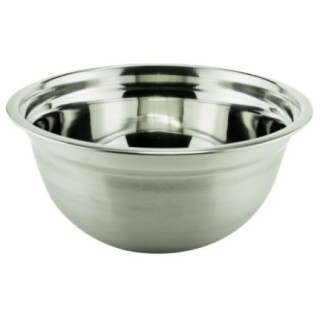 bol rotund din oțel inoxidabil de 24 cm cu bordură pentru amestecat alimente în bucătărie